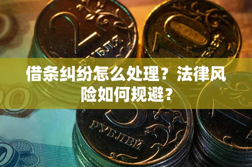 济南借条纠纷怎么处理？法律风险如何规避？